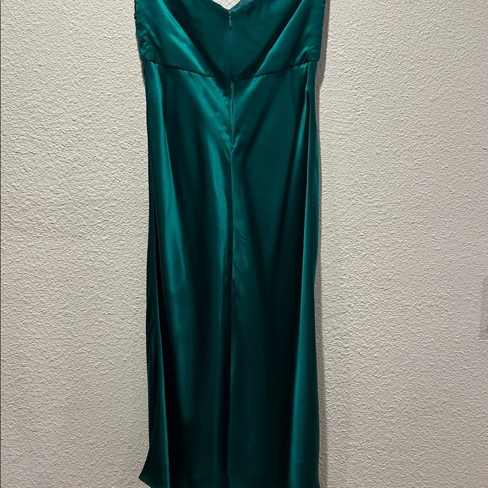 Banana Republic Strapless Dress in Teal 100% Silk - Picture 4 of 7